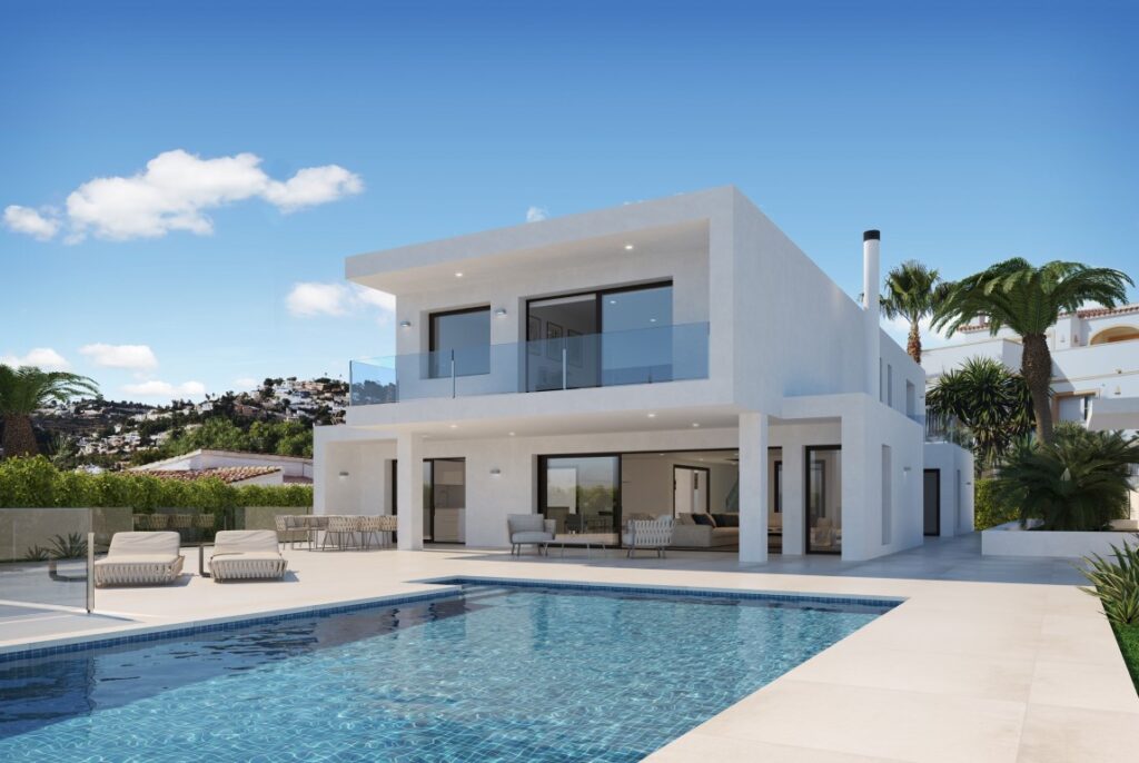 Se vende hermosa villa moderna con vistas al mar en construcción.
