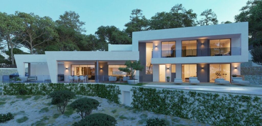 Moderne villa in aanbouw te koop in Altea