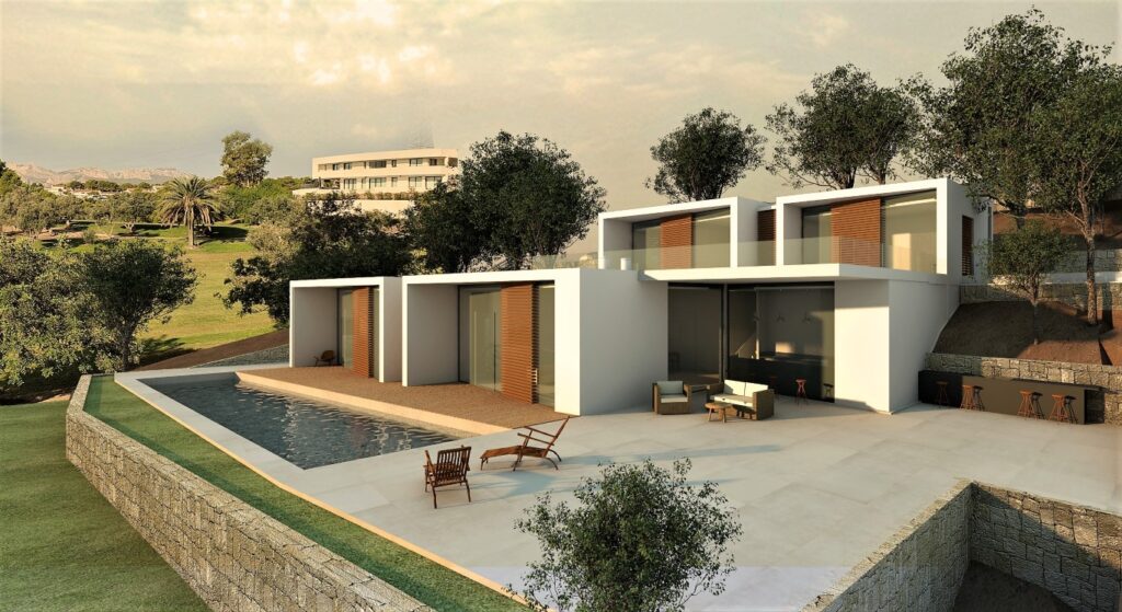 Moderne villa in aanbouw te koop gelegen aan de golfbaan in Altea