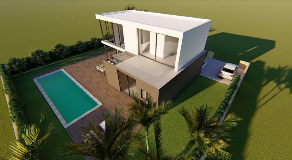 Moderne villa met zeezicht te koop in Polop