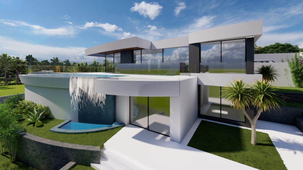 6364CAL Prachtige ruime moderne nieuwbouw villa met zeezicht in Calpe